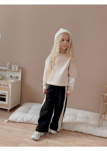 Happy Kol Detaylı Kız Çocuk Takım modelleri