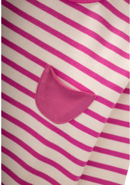 Çizgili Sweatshirt Takım 1-7 Yaş Fuşya modelleri