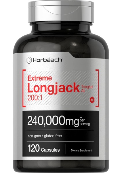 Longjack Lj Tongkat Alı Extreme Male Performance 240,000 Mg 120 Caps
