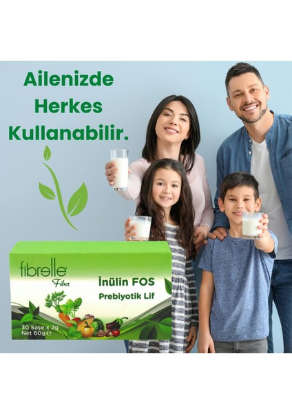 Inülin Fos Prebiyotik Lif 2 gr Saşe 30 Adet Kutu 2 Adet indirimleri