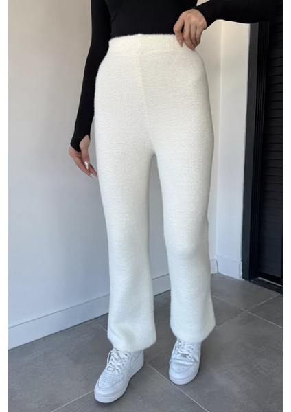 Kadın Bel Lastikli Yüksek Bel Yumoş Sakallı Triko Pantolon P-00018978 fiyatları