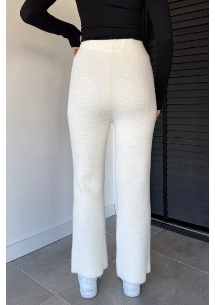 Kadın Bel Lastikli Yüksek Bel Yumoş Sakallı Triko Pantolon P-00018978 modelleri