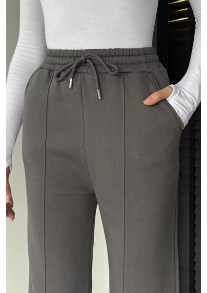 Kadın Bel Lastikli Yüksek Bel Çimalı Şardonlu Eşofman Altı P-00019074 fiyatları