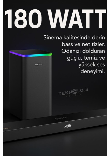 HP-TV06 Soundbar Kablosuz Ev Sinema Sistemi Stereo Hd Ses Kalitesi 100 Watt Amfi 80 Watt Soundbar Bt fiyatları