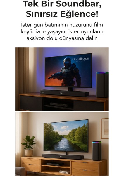 HP-TV06 Soundbar Kablosuz Ev Sinema Sistemi Stereo Hd Ses Kalitesi 100 Watt Amfi 80 Watt Soundbar Bt fırsatları