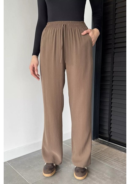 Kadın Bel Lastikli Yüksek Bel Palazzo Pantolon P-00019069 fiyatları