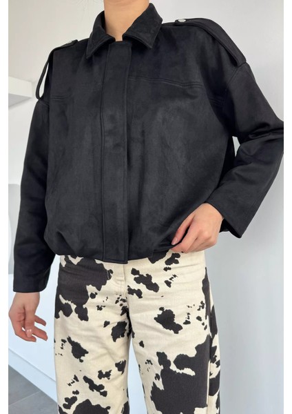 Kadın Bel Büzgülü Fermuarlı ve Çıtçıtlı Süet Ceket P-00019075 modelleri