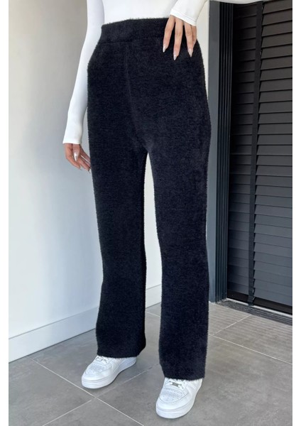 Kadın Bel Lastikli Yüksek Bel Yumoş Sakallı Triko Pantolon P-00018978 fiyatları