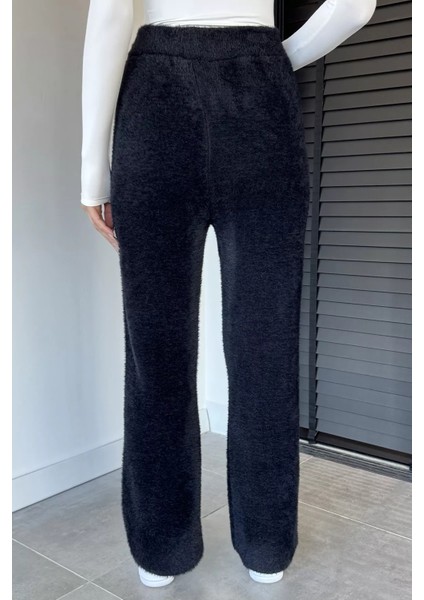 Kadın Bel Lastikli Yüksek Bel Yumoş Sakallı Triko Pantolon P-00018978 modelleri