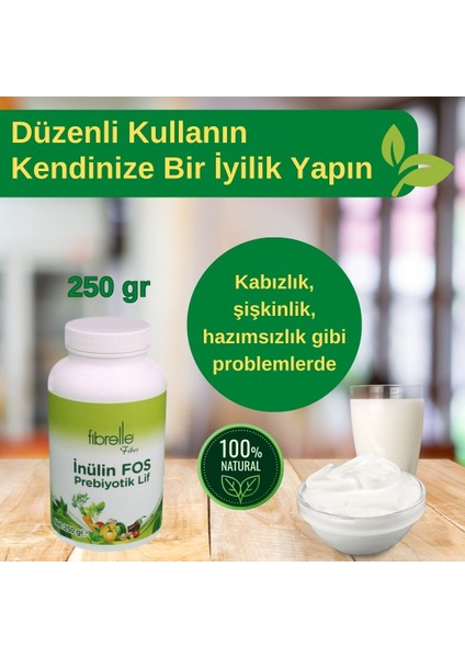 Inülin Fos Prebiyotik Lif 250G Hindibağ 2 Adet fırsatları