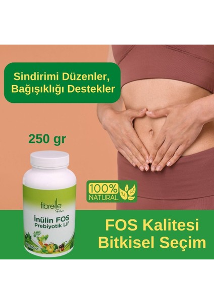 Inülin Fos Prebiyotik Lif 250G Hindibağ 2 Adet
