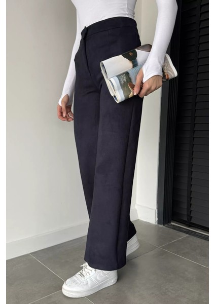 Kadın Yüksek Bel Palazzo Süet Pantolon P-00019072 modelleri