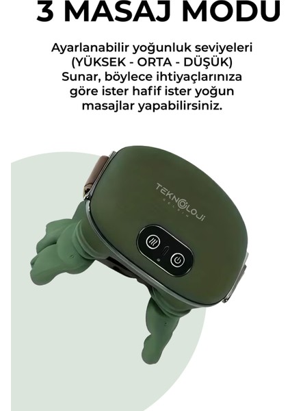 Masaj Aleti Şarjlı Ovmalı Isıtmalı Yeni Nesil Insan Eli Yoğurma Hisli Bütün Vücut Masajı 3 Modlu fırsatları