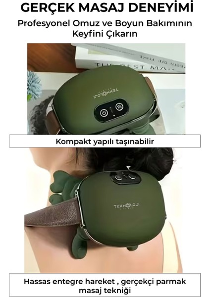 Masaj Aleti Şarjlı Ovmalı Isıtmalı Yeni Nesil Insan Eli Yoğurma Hisli Bütün Vücut Masajı 3 Modlu