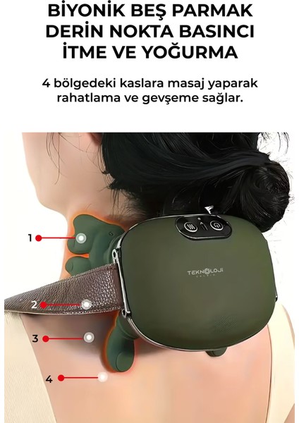 Masaj Aleti Şarjlı Ovmalı Isıtmalı Yeni Nesil Insan Eli Yoğurma Hisli Bütün Vücut Masajı 3 Modlu