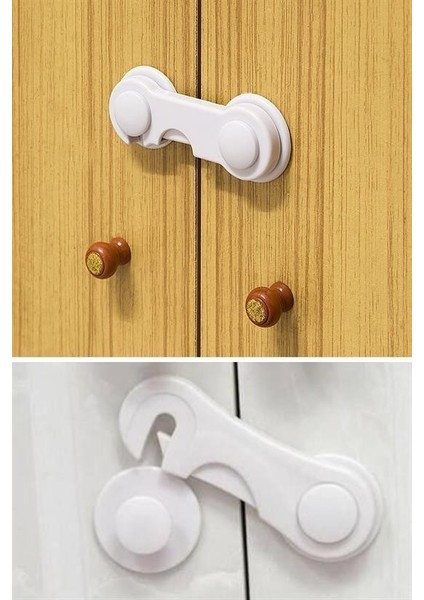 Sıladanal® Bebek Çocuk Güvenliği Çekmece ve Dolap Için Kendiliğinde Yapışkanlı Vidasız Kapak Kilidi indirimleri