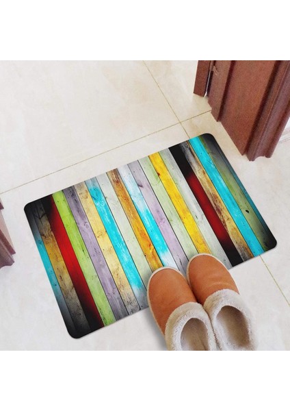 Rustik Ahşap Renkli Kapı Önü Paspası 45X70 cm fiyatları