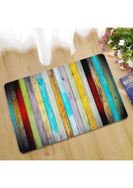 Rustik Ahşap Renkli Kapı Önü Paspası 45X70 cm fırsatları