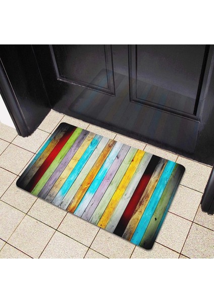 Rustik Ahşap Renkli Kapı Önü Paspası 45X70 cm indirimleri