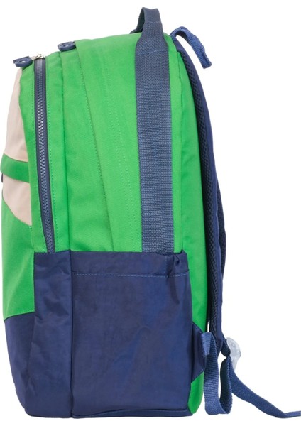 . Color Blocking Lacivert-Yeşil Erkek Çocuk Sırt Çantası 13113