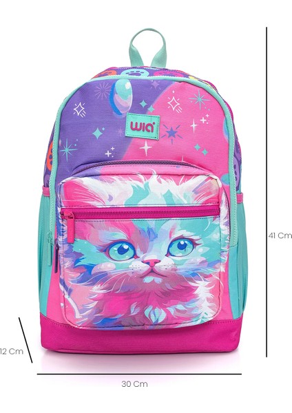 Cat Kız Çocuk 3'lü Okul Çanta Seti Pembe