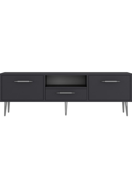 1330DROPCT-128 Tv Sehpası Antrasit-Gümüş fiyatları