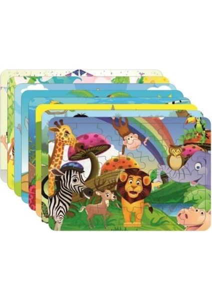 Yapboz Seti 8'li - 8 Farklı Yapboz Ve Resim Defteri