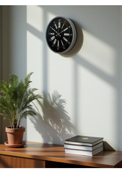 36 cm Dekoratif Gri Duvar Saati fırsatları