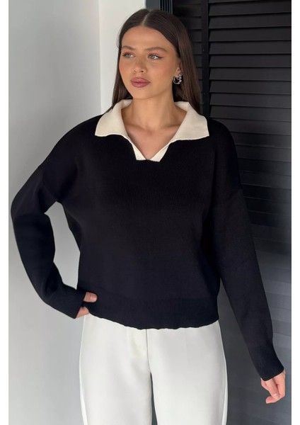 Polo Yaka Salaş Triko Bluz (S,m,l,xl Uyumludur) P-00019068 fiyatları