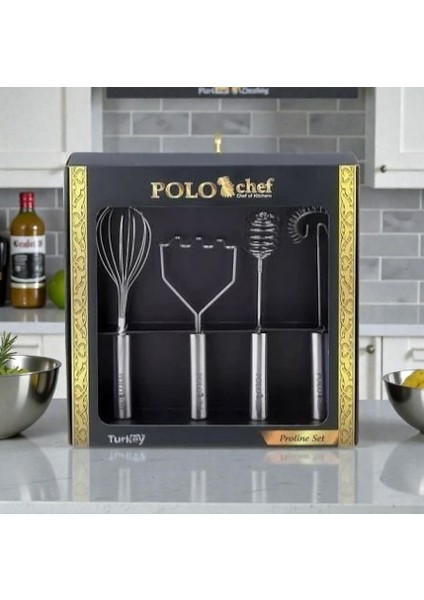 Proline 4 Parça Silver Paslanmaz Çelik Çırpıcı Seti