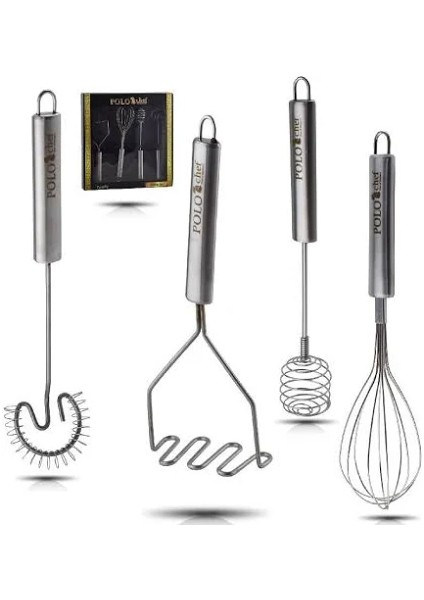 Proline 4 Parça Silver Paslanmaz Çelik Çırpıcı Seti modelleri