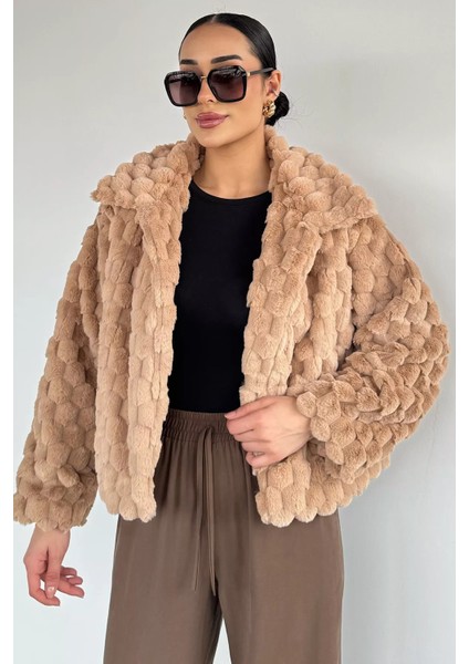 Kadın Iç Astarlı Peluş Mont P-00019100