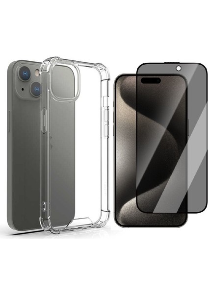 Apple iPhone 13 Kılıf Zore Nitro Anti Shock Silikon Kılıf + Hayalet Ekran Koruyucu