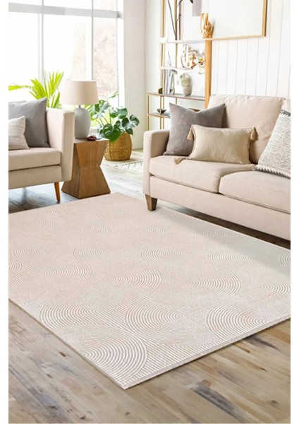 Dora 1096 Krem Modern Yumuşak Dokulu Salon Mutfak Koridor Yolluk Yatak Odası Halısı
