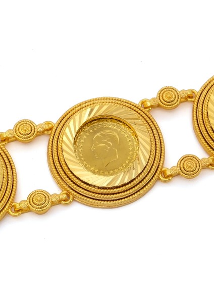 altın kaplama desenli üç çeyrek altınlı bileklik blk-1193 fiyatları