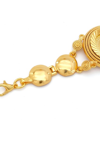 altın kaplama desenli üç çeyrek altınlı bileklik blk-1193 modelleri