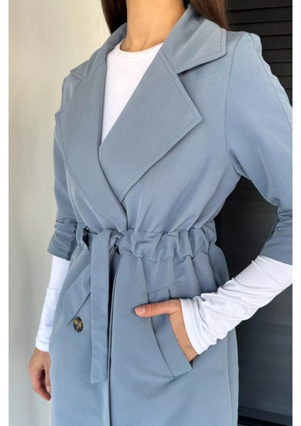 Bel Büzgülü Kuşaklı Kadın Trençkot P-00018732 fiyatları