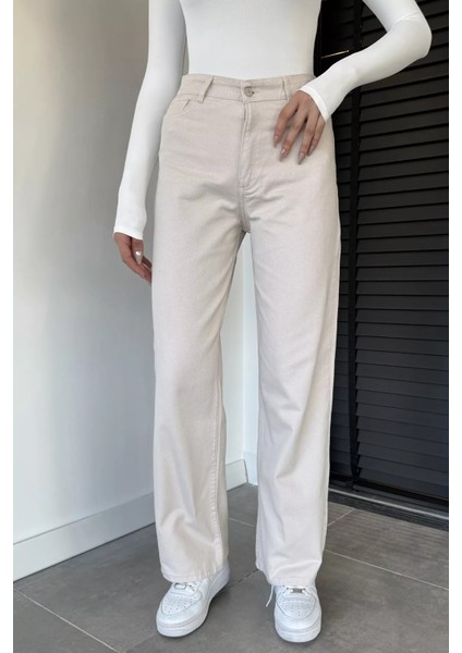 Yüksek Bel Bol Paça Palazzo Kadın Pantolon P-00010185