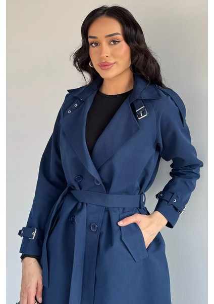 Kadın Iç Astarlı Bel Kuşak Detaylı Trençkot P-00019234 fiyatları