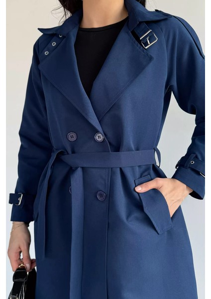 Kadın Iç Astarlı Bel Kuşak Detaylı Trençkot P-00019234 modelleri