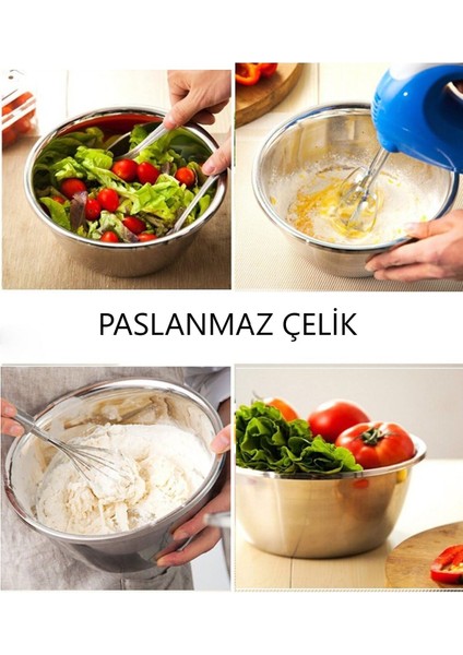 Paslanmaz Çelik Karıştırma Kabı Saklama Kabı Hamur ve Salata Kabı Saklama Kabı indirimleri