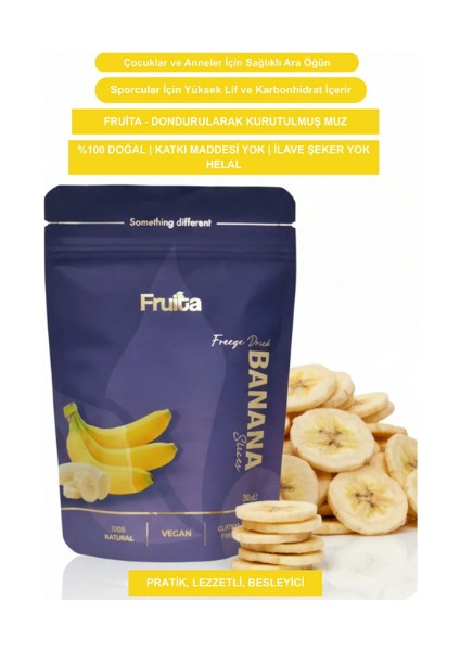 Elma - Muz Dondurularak Kurutulmuş Çıtır Meyve Freeze Dried 50GR indirimleri