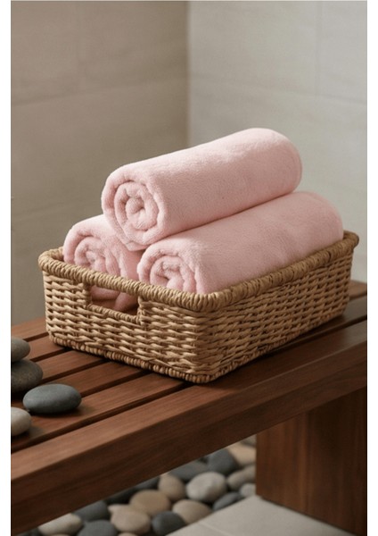 6'lı Pudra El Havlusu - 50X90 Cm, 225 Gr, %100 Pamuk, Spa ve Otel Havlusu, Günlük Kullanıma Uygun modelleri