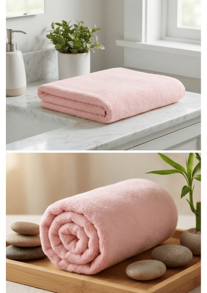 6'lı Pudra El Havlusu - 50X90 Cm, 225 Gr, %100 Pamuk, Spa ve Otel Havlusu, Günlük Kullanıma Uygun fırsatları