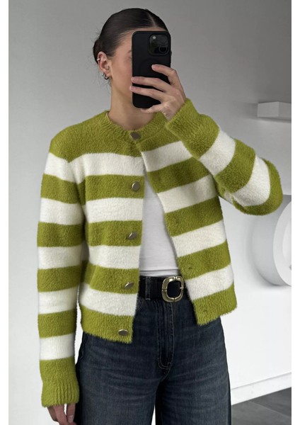 Kadın Renk Bloklu Yumoş Triko Ceket (S-M-L Beden Uyumludur.) P-00018069 fiyatları