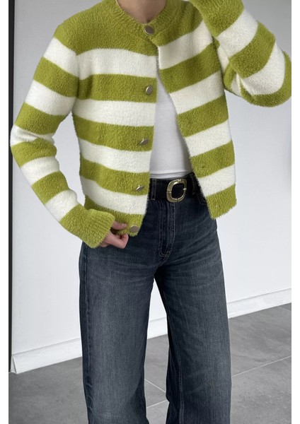 Kadın Renk Bloklu Yumoş Triko Ceket (S-M-L Beden Uyumludur.) P-00018069 modelleri