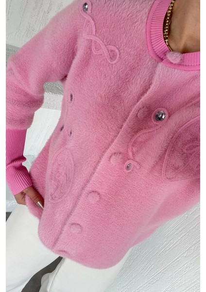 Kadın Pul Işlemeli Yumoş Iplik Triko Ceket (S-M-L-Xl Uyumludur) P-00018068 fiyatları