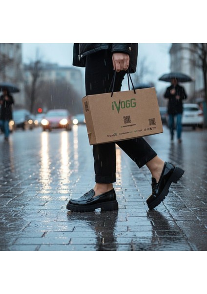 Paris-Siyah Kadın Loafer Ayakkabı