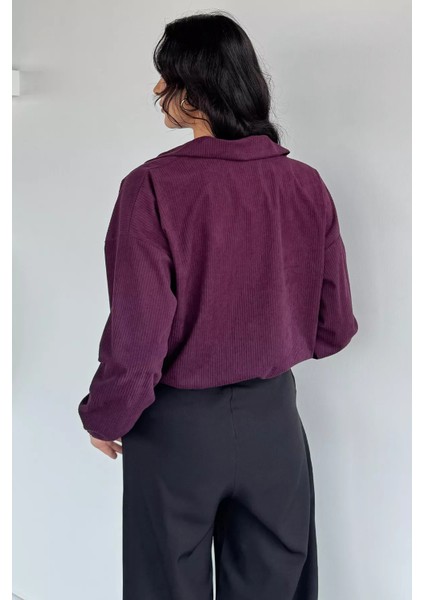 Fermuarlı Fitilli Kadife Ceket P-00019253 fırsatları