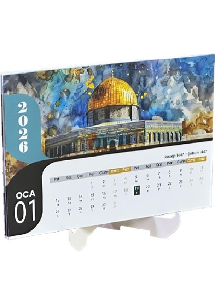 2026 Hicri Miladi Masa Takvimi Islami Temalı